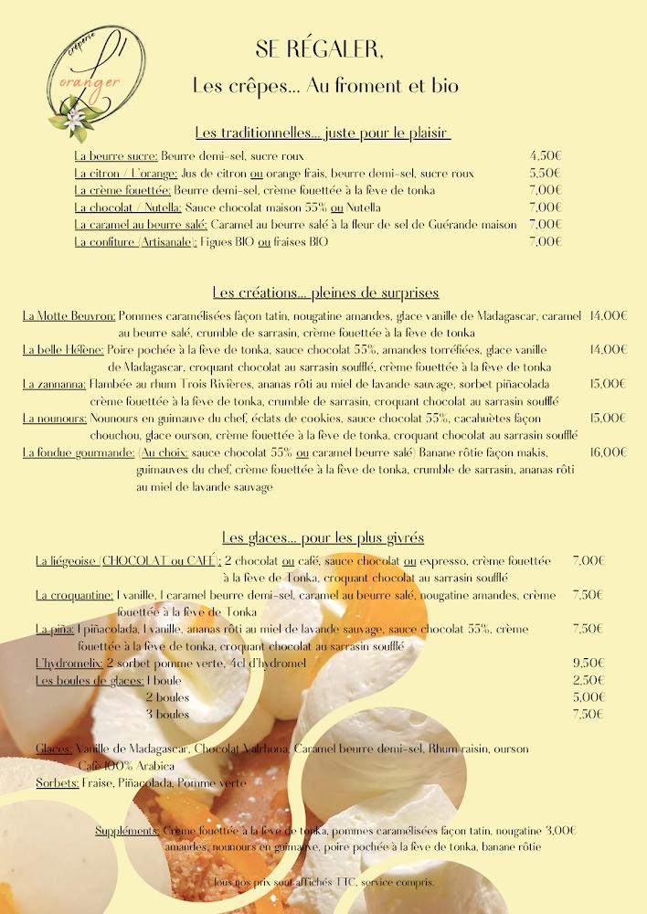 L’Oranger - Menu Image 2